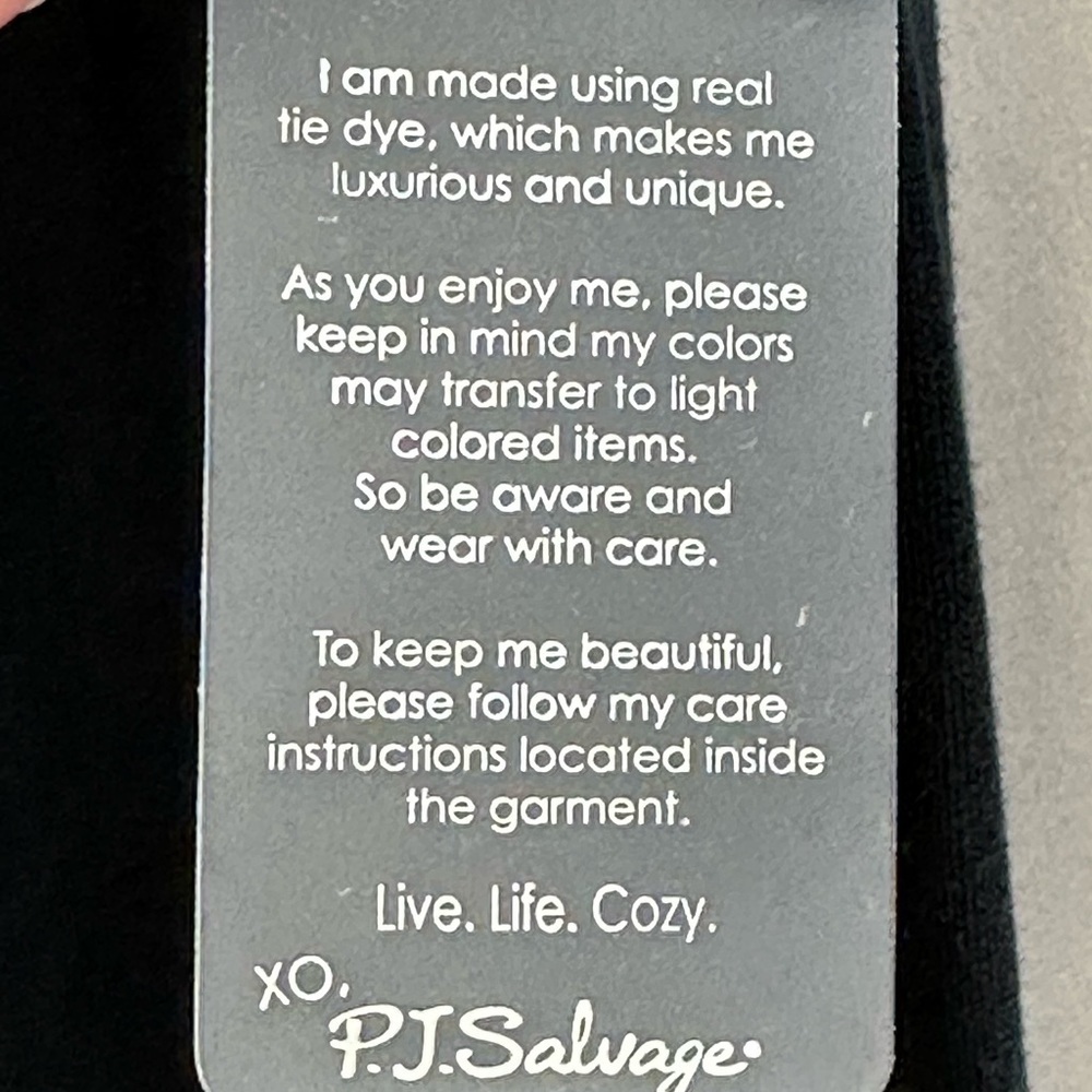 PJ Salvage Drawstring Tie Dye Lounge Sleep Jogger Pants - Black Rust Orange - Picture 7 of 9